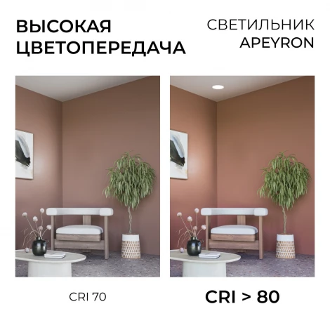 Встраиваемый светодиодный светильник 3 ССT 24Вт 1920Лм 3000-4000-6500К IP44 круг, белый, посадочное отверстие 190-210мм Apeyron 06-164