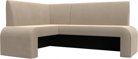 Диван кухонный угловой Кармен левый угол (Бежевый/Велюр) Лига Диванов арт.126131L