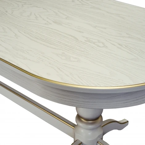 Стол обеденный Тарун 5 раздвижной слоновая кость/золото 190/250*84 от фабрики Mebelik