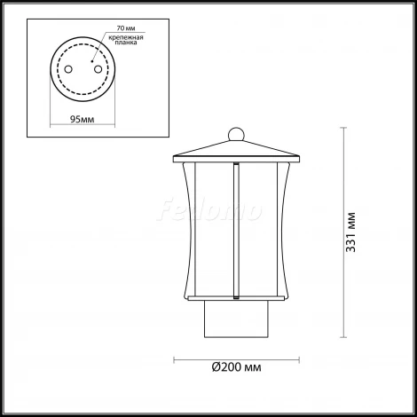 Наземный фонарь Odeon Light Galen 4173/1B