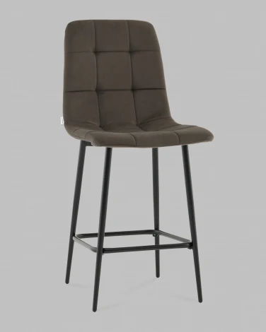 Стул полубарный Одди велюр темно-серый Stool Group арт.УТ000041435