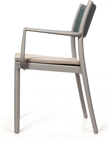 Стул Lars, пластик серый, с подушкой Top Concept арт.22147