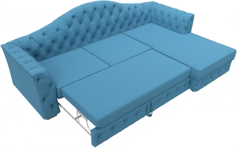 Диван угловой Артис правый угол (Голубой/Рогожка) Лига Диванов арт.123402