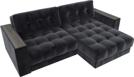 Диван угловой с декором Лига-049 НПБ Лига Диванов (Велюр) арт.128475