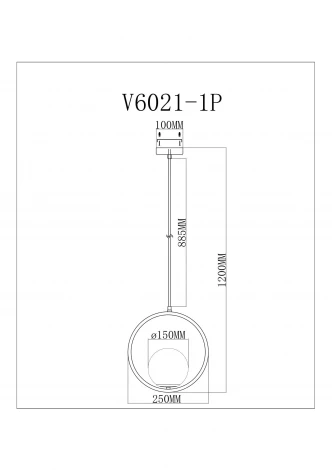 Подвесной светильник в форме шара Moderli Barocco V11578-1P (220V, на проводе, шар)