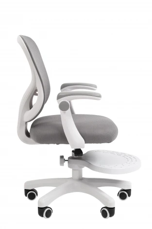 Кресло детское компьютерное CHAIRMAN CH106 серый, с подножкой 7187532