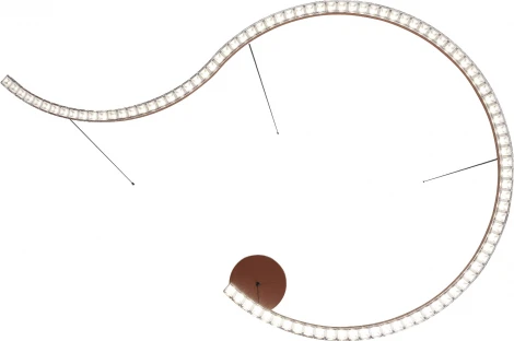 Подвесной светильник ST Luce SL1018 SL1018.603.01 терракотовый/прозрачный LED 1*65W 4000K (220V, на тросе)