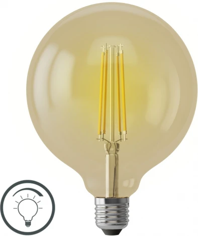 Лампочка светодиодная E27 8 Вт 750 lm 2800K теплое желтое свечение диммируемая Voltega Loft LED 6838
