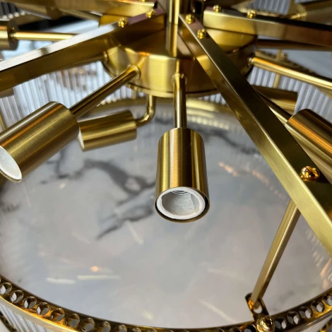 Потолочная люстра на штанге RH Marais Round Chandelier D100 ImperiumLoft 40,2668 (228942-22, Умный дом)