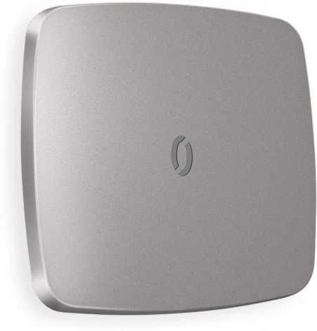 Лицевая панель Ambrella Volt OMEGA (Сталь матовый) для 1-клавишных выключателей с подсветкой QUANT OP5020