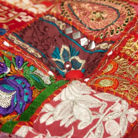 Модуль мягкий угловой Secret De Maison GIPSY (mod. 10201) этнический красный (cotton patchwork)