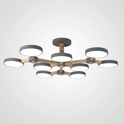 Потолочная люстра на штанге LED TURNA Серый ImperiumLoft Turna-X01 (178305-26, Умный дом, WiFi, голосовое управление)