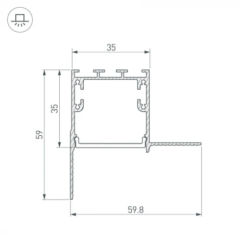 Угол SL-LINIA32-FANTOM-EDGE внешний (Металл) 030101 Arlight