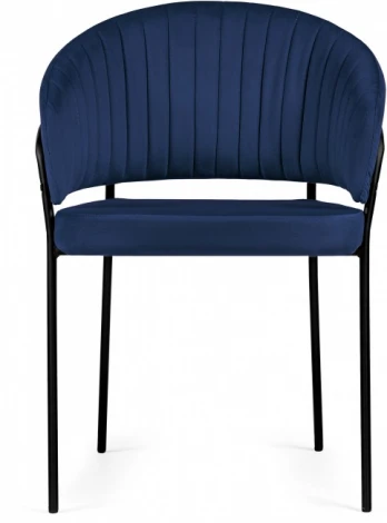 Стул на металлокаркасе Лео (Лео синий brandy light 8 / черный) Woodville арт.592483
