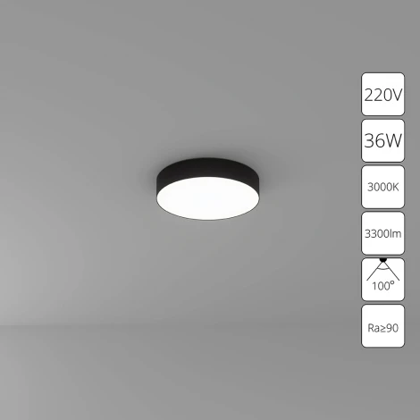 Потолочный светильник круглый светодиодный Arte Lamp Fado A7335PL-1BK (220V, круглые)
