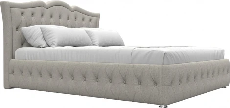 Кровать интерьерная Герда 160 (Бежевый/Рогожка) Лига Диванов арт.123064