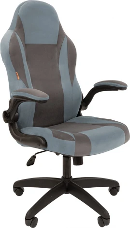 Игровые кресла CHAIRMAN GAME 55 (Пластик,Велюр/Серый)