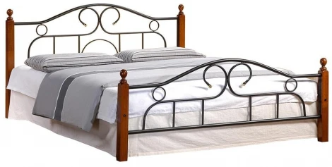 Кровать AT-808 Tetchair (Красныйй Дуб,Черный).