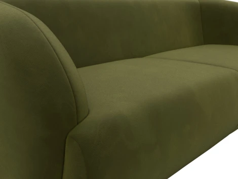 Диван прямой Лига-041 (Зеленый/Микровельвет) Лига Диванов арт.122195