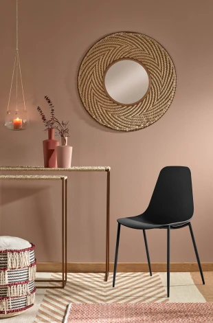 Обеденный стул La Forma (ex Julia Grup) Whatts (Черный/ Сталь,Полипропилен,Пластик,Металл)