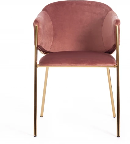 Кресло KRONOS (mod. 8158) металл/вельвет, коралловый/золотые ножки, V062-23 Tetchair 19162