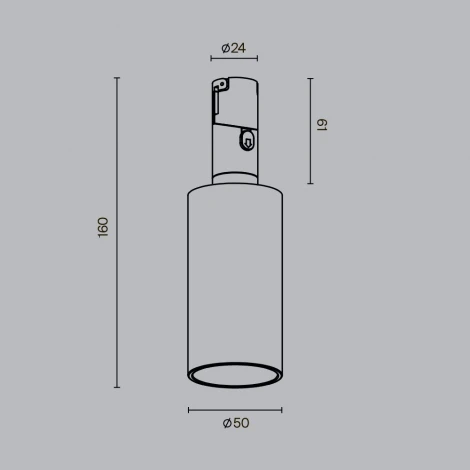 Трековый светильник магнитный 3W 48V Maytoni Magnum TR207-1-3W3K-B (LED, круглые)