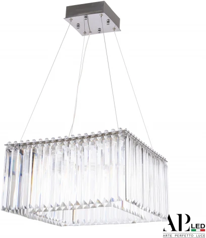 Подвесная люстра светодиодная APL LED Sicilia SH10.42.A.Ni.4000 (220V, хрусталь, на тросе)