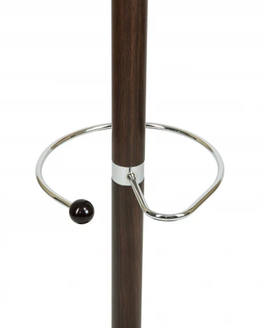 Вешалка напольная CLYDE (чёрный мрамор, коричневый под дерево)