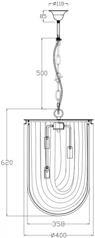 Подвесной светильник Garda Decor 20MD3231-3NI (220V, подвески, на цепи)