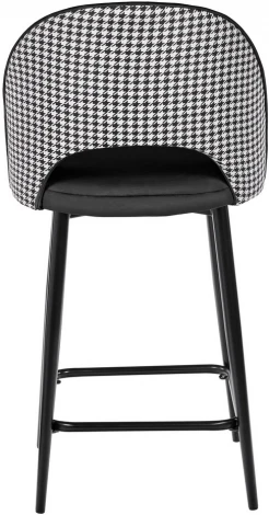 Стул Bradex Home полубарный Leo черный с жаккардом, с поворотным механизмом (RF 0270)