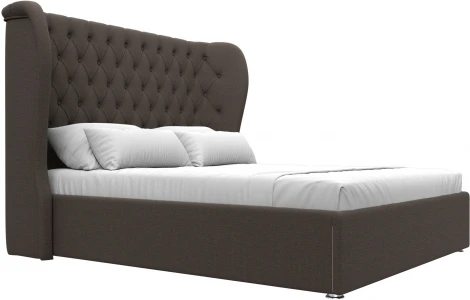 Кровать интерьерная Далия 160 (Коричневый/Рогожка) Лига Диванов арт.123074