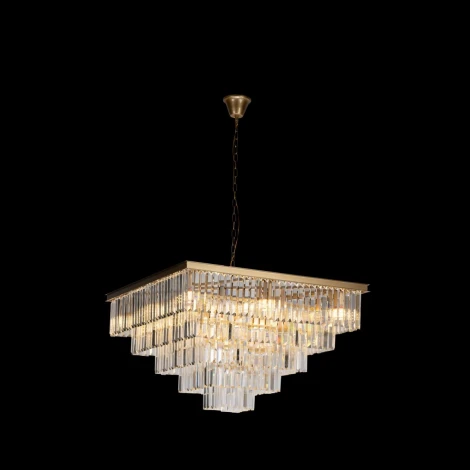 Подвесная люстра каскадная Loft IT Prism Clear 10019/800S (220V, хрусталь, на цепи)