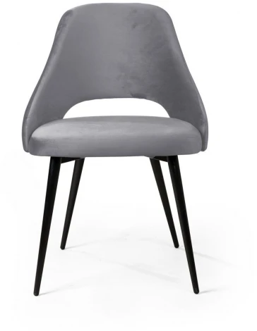 Стул Top Concept William, бархат светло-серый 26/ черный конус