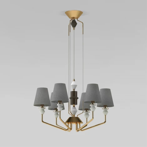 Подвесная люстра   Eurosvet Olaria 101012/6 латунь Smart