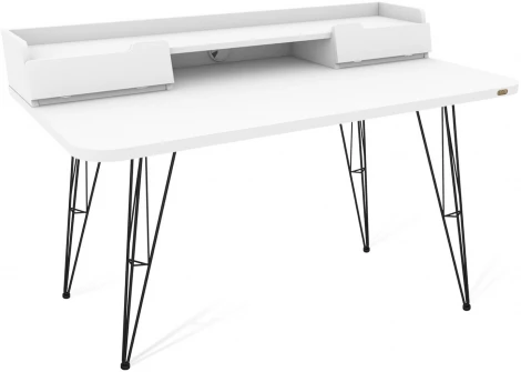 Стол рабочий Sheffilton SHT-TU10/TT31 120/65 ЛДСП черный/белый шагрень от фабрики Sheffilton