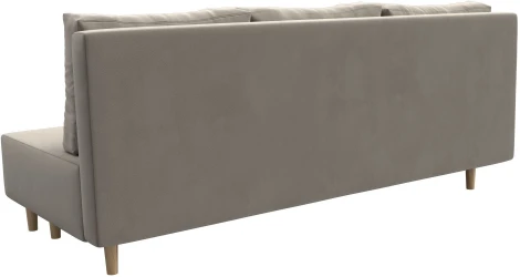 Диван прямой Лига-033 (Бежевый/Микровельвет) Лига Диванов арт.121080