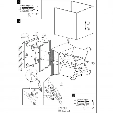 Архитектурная подсветка Eglo Calpino 97241 (LED, 220V, куб, IP44)