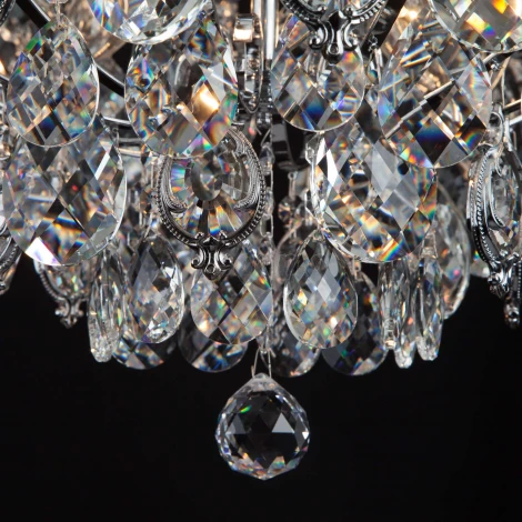 Подвесная люстра Eurosvet Crystal 10080/12 хром / прозрачный хрусталь