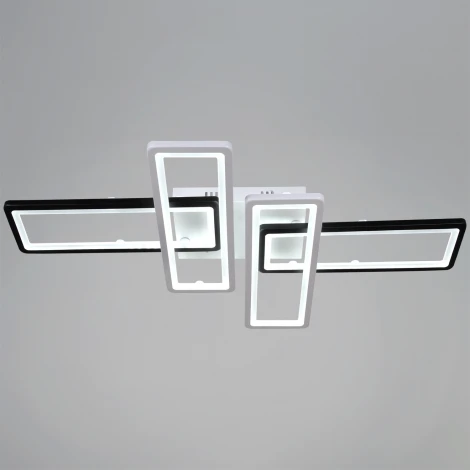 Потолочная люстра светодиодная с пультом с регулировкой цветовой температуры, яркости и ночным режимом Reluce 03629-0.3-04A WH+BK