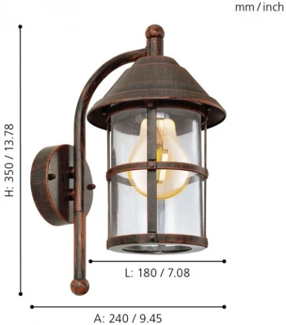 Настенный фонарь уличный Eglo San Telmo 90184