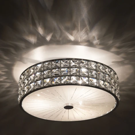 Потолочный светильник круглый Citilux Портал CL324131 (220V, хрусталь K9, звезды)