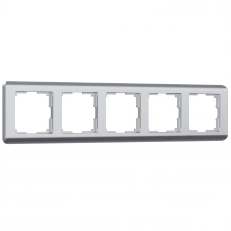 Рамка на 5 постов Stream (серебряный) Werkel W0052106 (a051272)