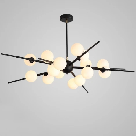 Потолочная люстра на штанге Cherry Bomb 16 Balls Black ImperiumLoft 40.2723-0 (148017-22) (220V, шарики)