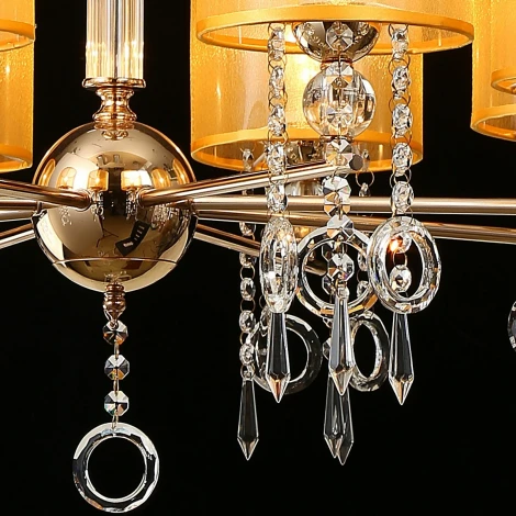 Подвесная люстра ILLUMICO IL6219-8P-27 GD (220V, на цепи)