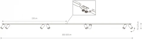 Спот Nowodvorski Mono 2x150 7750 (220V)