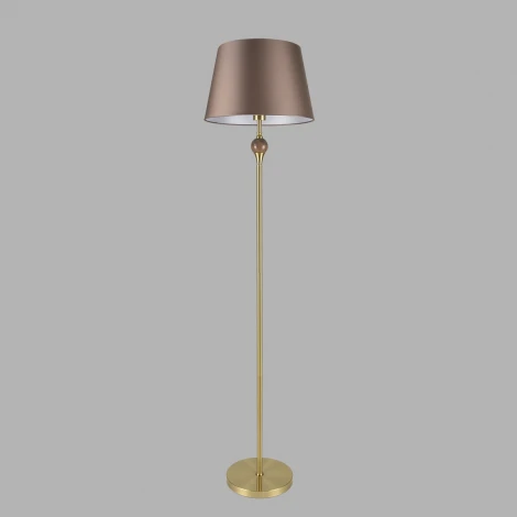 Торшер Lumion Eletra 8417/1F латунь/коричневый, металл/стекло/текстиль Е27 60W 220V