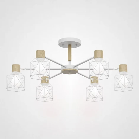Потолочная люстра на штанге Corf B3 White 6 Lamps ImperiumLoft Corf-B01 (189480-26) (220V)