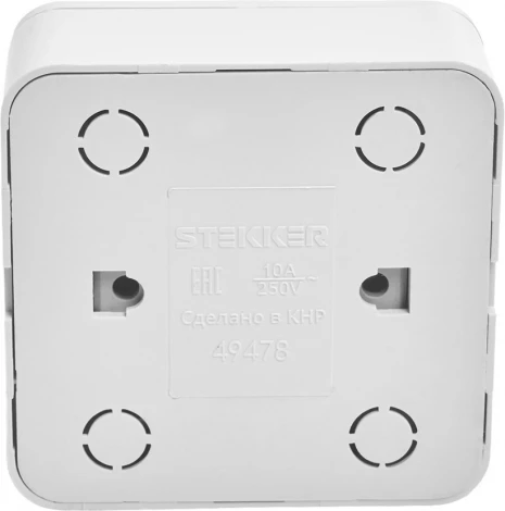 Переключатель одноклавишный (белый) Stekker София 49386