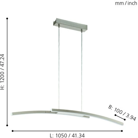 Подвесной линейный светодиодный светильник Eglo Fraioli-c 97911 (Умный дом)
