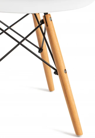 Стул CINDY (EAMES) (mod. 1801) / 1 шт. в упаковке (Дерево бук,Металл,Пластик /Белый)